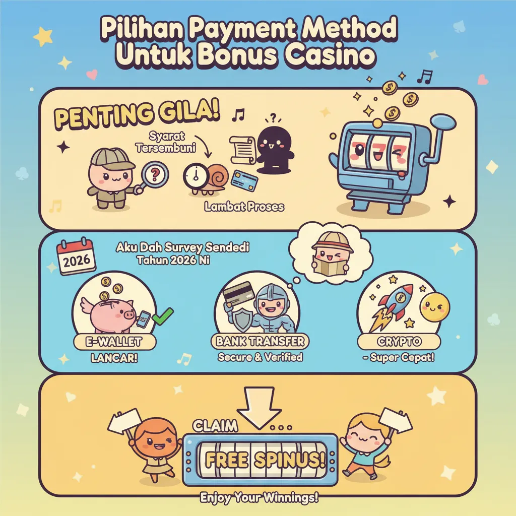 Pilihan Payment Method Untuk Bonus Casino